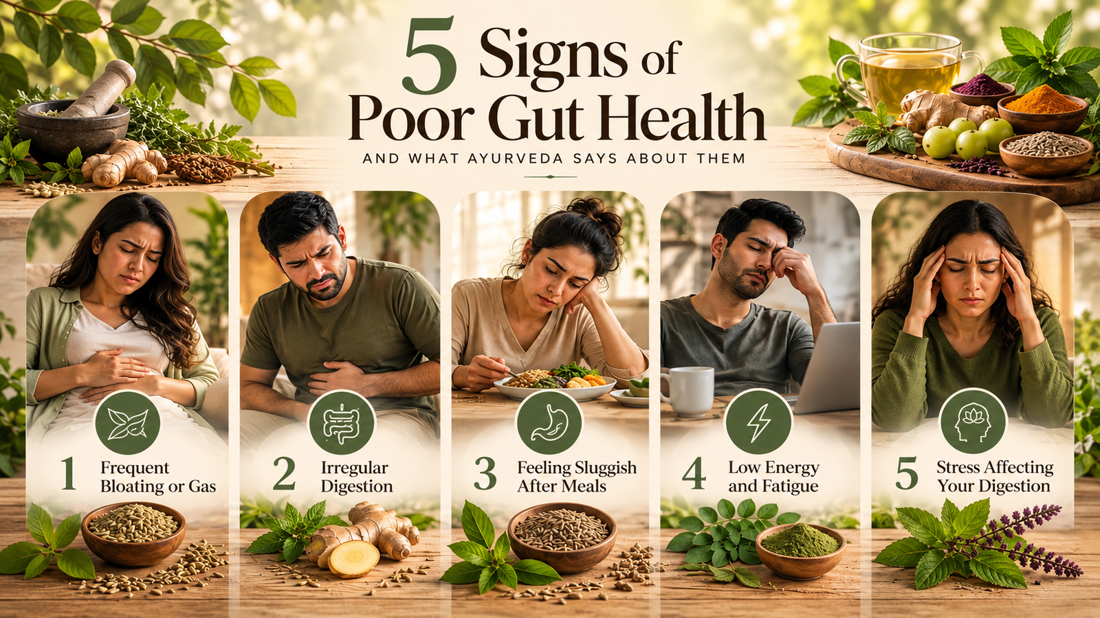 5 signs of poor gut health and Ayurvedic tips for better digestion and wellness